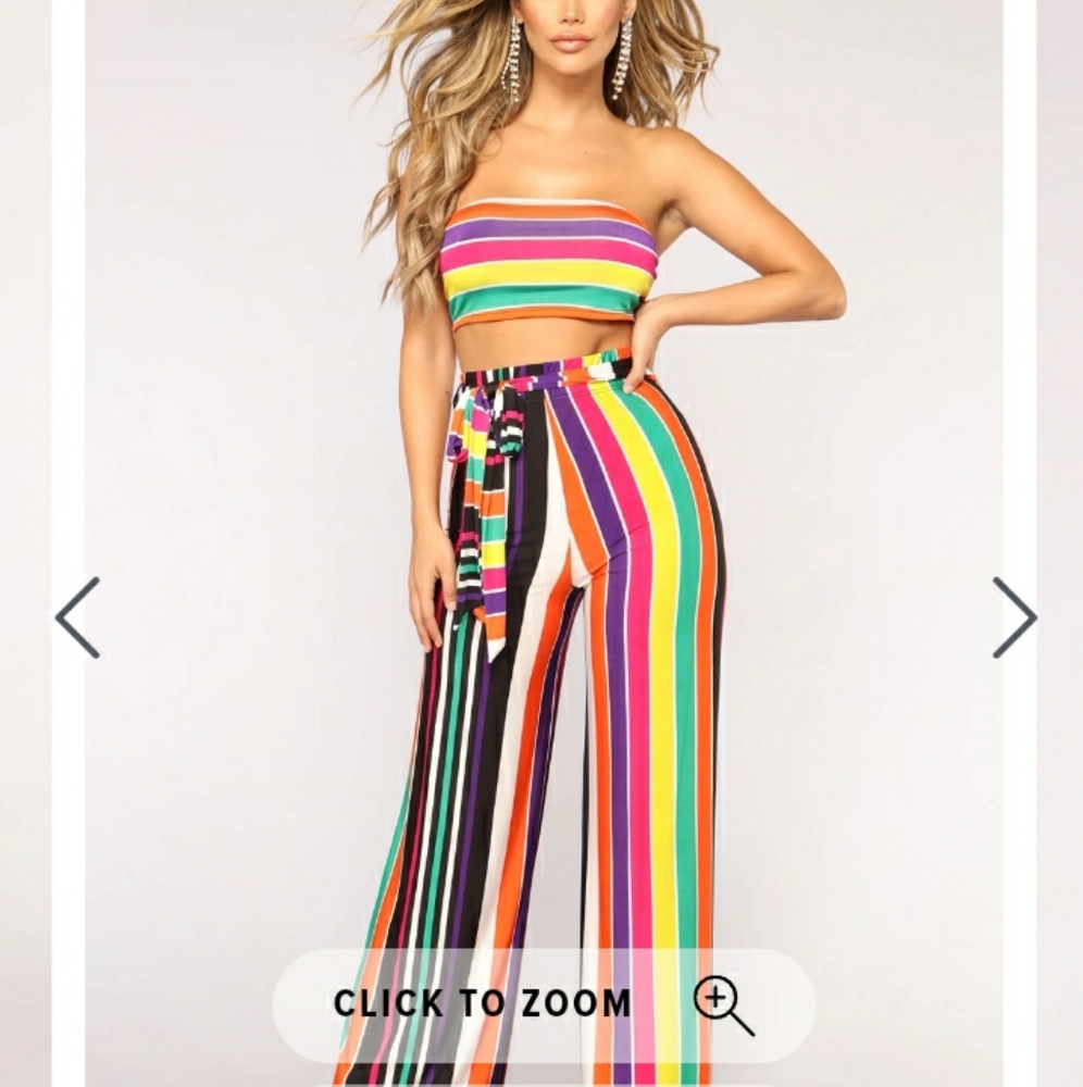 Two Piece Pants Set Multi Colored - image 1